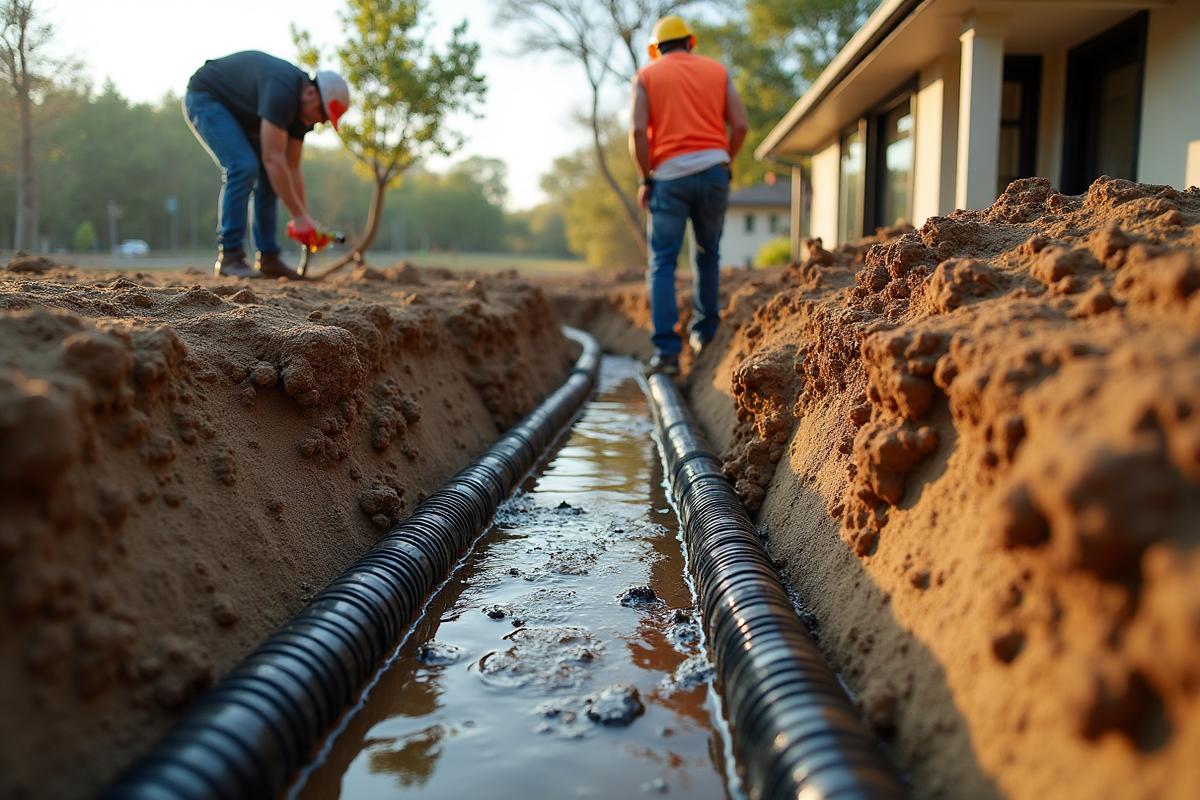 Professional drainage system installation in Abilene protecting foundation