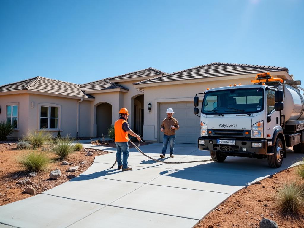 Professional concrete lifting and PolyLevel injection process in Abilene